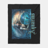 Couverture Polaire SYMBOLE Zodiaque Aquarius (Devant)