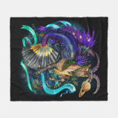 Couverture Polaire Symbole zodiaque de Capricorne (Devant (Horizontal))