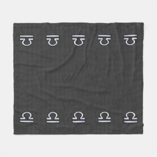 Couverture Polaire Symbole zodiaque de la bibliothèque d'argent sur l