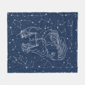 Couverture Polaire Symbole Zodiaque de la Girl Libra (Devant (Horizontal))