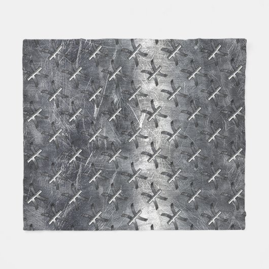 Couverture Polaire Symbole zodiaque Pisces en Acier Grunge Imprimer (Devant (Horizontal))