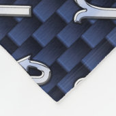 Couverture Polaire SYMBOLE Zodiaque Scorpio Argent Marine Fibre de ca (Coin)