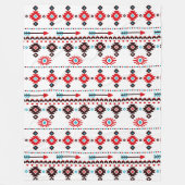 Couverture Polaire Symboles amérindiens Blanche-Toison (Devant)