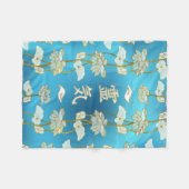 Couverture Polaire Symboles curatifs de mains de Reiki avec le lotus (Devant (Horizontal))