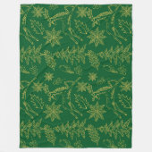 Couverture Polaire Symboles de Noël motif (Devant)