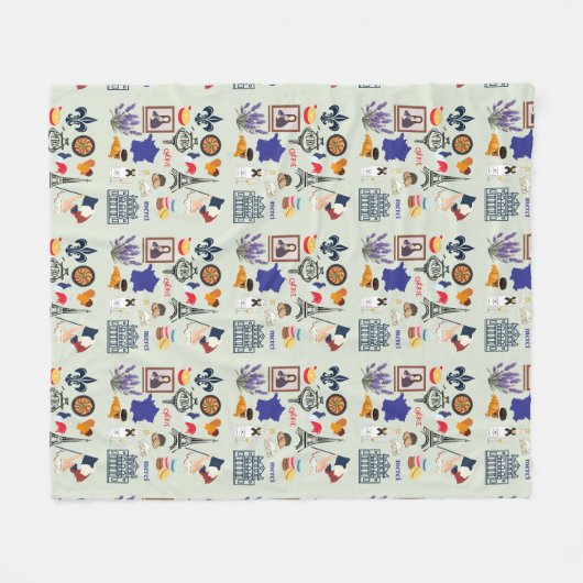 Couverture Polaire Symboles français (Devant (Horizontal))