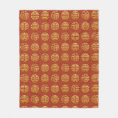 Couverture Polaire Symboles Fu Lu Shou : Fortune, Prospérité, Longévi (Devant)