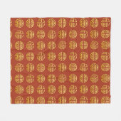 Couverture Polaire Symboles Fu Lu Shou : Fortune, Prospérité, Longévi (Devant (Horizontal))