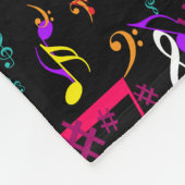 Couverture Polaire Symboles musicaux Design Motif (Coin)