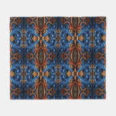 Couverture Polaire Symétrie florale baroque ornée (Devant (Horizontal))