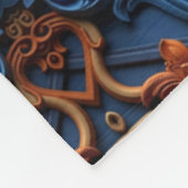 Couverture Polaire Symétrie florale baroque ornée (Coin)