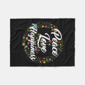 Couverture Polaire Sympathique Monde Paix Amour Bonheur Paix Voyage d (Devant (Horizontal))