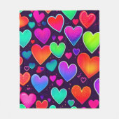 Couverture Polaire Symphonie Neon Heart (Devant)