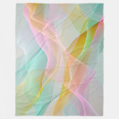 Couverture Polaire Symphonie Pastel de Rubans Flottants et Fluides (Devant)