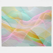 Couverture Polaire Symphonie Pastel de Rubans Flottants et Fluides (Devant (Horizontal))