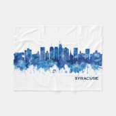 Couverture Polaire Syracuse New York Skyline Blue (Devant (Horizontal))