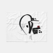 Couverture Polaire SYUJA calligraphie de motivation courageuse (Devant (Horizontal))