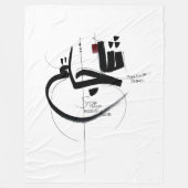 Couverture Polaire SYUJA calligraphie de motivation courageuse (Devant)