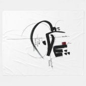 Couverture Polaire SYUJA calligraphie de motivation courageuse (Devant (Horizontal))