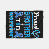 Couverture Polaire T1d Fière Frère Diabète Sensibilisation au diabète (Devant (Horizontal))