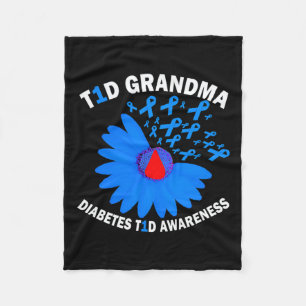 Couverture Polaire T1d Grand-mère Sensibilisation au diabète de type 