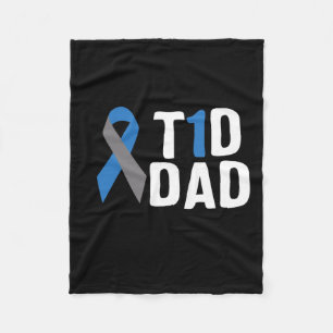 Couverture Polaire T1d Papa Diabète Sensibilisation Type 1 Insuline P