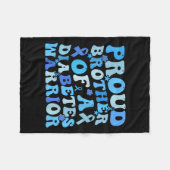 Couverture Polaire T1D Sensibilisation Fière Frère D'Un Guerrier Du D (Devant (Horizontal))