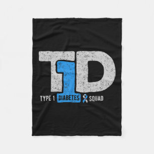 Couverture Polaire T1d Type 1 Cadeau de sensibilisation de l'escouade