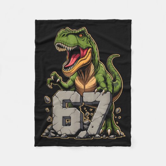 Couverture Polaire T-rex Dinosaur Funny Six Seven Meme Cool Tyrannosa (Devant)
