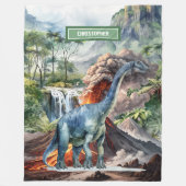 Couverture Polaire T-Rex Dinosaur préhistorique Blanket Boys Annivers (Devant)