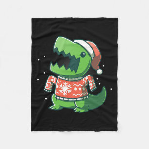 Couverture Polaire T-rex Noël Amusement Dinosaure Ugly Saurus