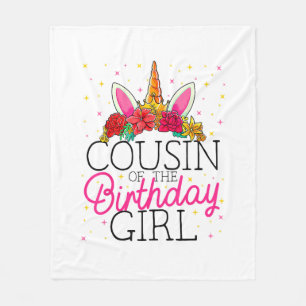 Couverture Polaire T-Shi de Cousin de la Fille qui Fête son Anniversa
