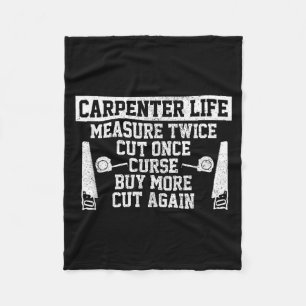 Couverture Polaire T-shirt charpentier homme - Citation drôle de menu