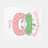 Couverture Polaire T-shirt classique à la fraise rose (Devant (Horizontal))