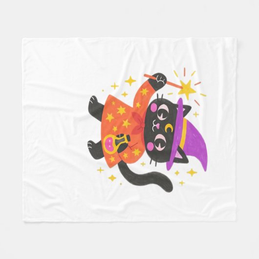 Couverture Polaire T-Shirt classique chatte celestial étincelant (Devant (Horizontal))