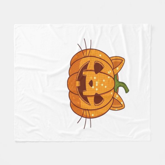 Couverture Polaire T-shirt classique Disco Cat Jack o'Lantern (Devant (Horizontal))