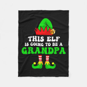 Couverture Polaire T-shirt d'annonce de bébé Noël Cet Elfe Va Devenir