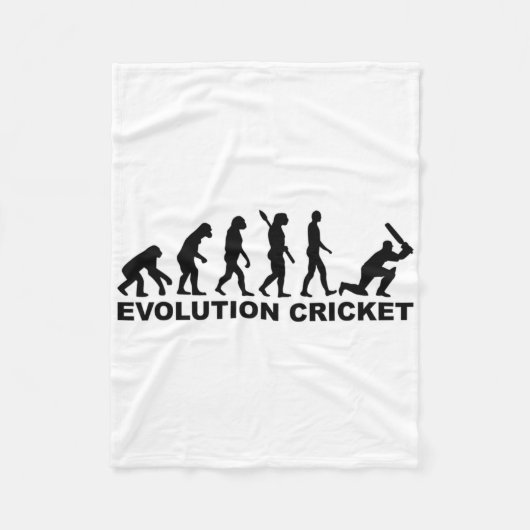 Couverture Polaire T-shirt de cricket Evolution Of Man (Devant)