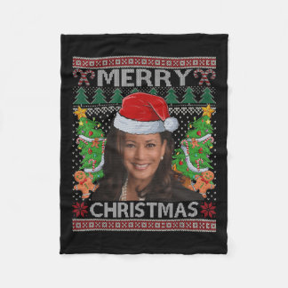 Couverture Polaire T-shirt de Noël moche pour femmes Kamala Harris