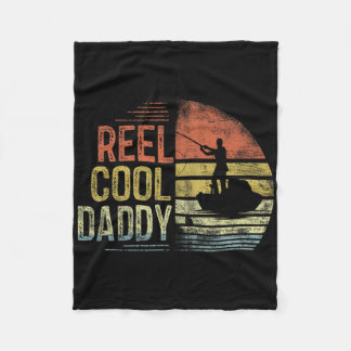 Couverture Polaire T-shirt de papa pêche cool en bobine - Clic Black 