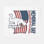 Couverture Polaire T-shirt de soldat patriotique Jour du Souvenir Hér (Devant (Horizontal))