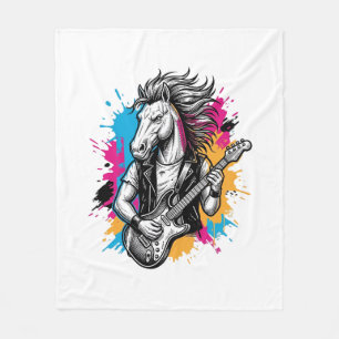 Couverture Polaire T-Shirt Desi avec gravure vintage de joueur de gui