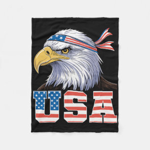 Couverture Polaire T Shirt Drapeau Américain Usa Hommes Femmes Enfant