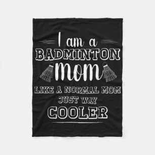 Couverture Polaire T-shirt drôle de mère de badminton pour femme joue