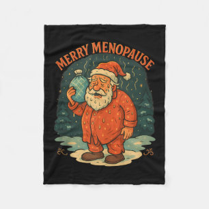 Couverture Polaire T-shirt drôle de Santa Merry Menopause 