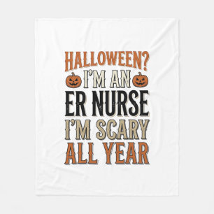 Couverture Polaire T-shirt drôle d'infirmière des urgences Halloween 
