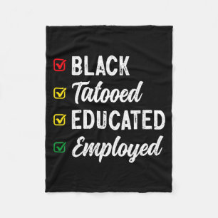 Couverture Polaire T Shirt Emploi Éduqué Tatoué Histoire Noire