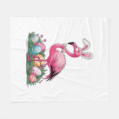Couverture Polaire T-Shirt Flamant de Pâques (Devant (Horizontal))