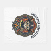 Couverture Polaire T-shirt graphique chat héros pompier - Feu (Devant (Horizontal))
