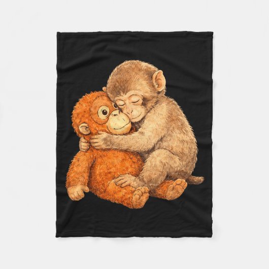 Couverture Polaire T-shirt graphique monkey punch (Devant)